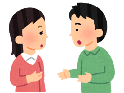 会話する二人